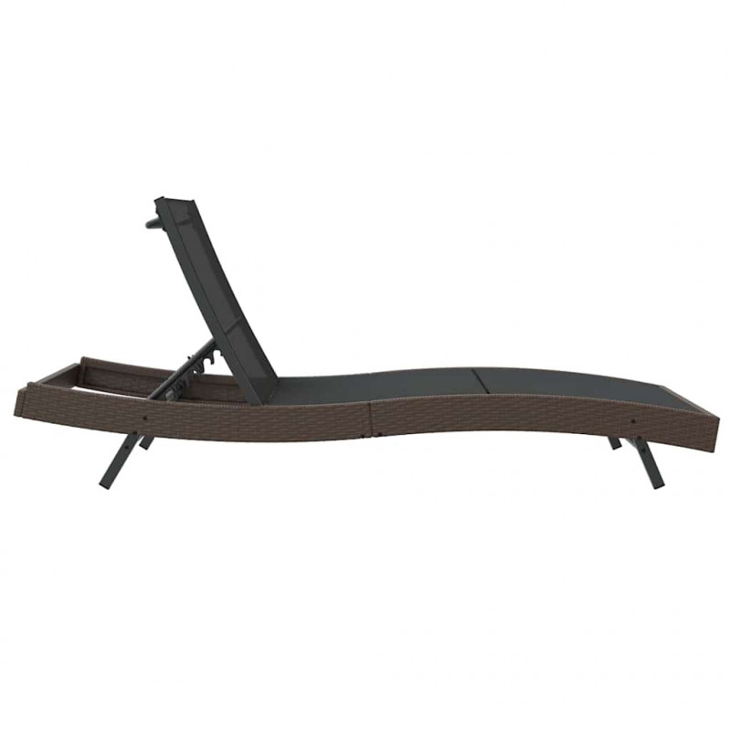 Leżak 197 x 70 x 82 cm polirattan