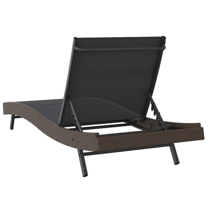 Leżak 197 x 70 x 82 cm polirattan
