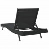 Leżak Czarny 197 x 70 x 82 cm polirattan