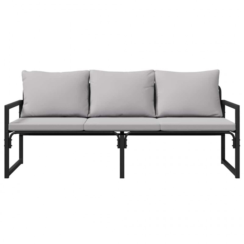 Meble ogrodowe Jasnoszary 180 x 72,5 x 71 cm Poliester