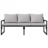 Meble ogrodowe Jasnoszary 180 x 72,5 x 71 cm Poliester
