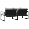 Meble ogrodowe Jasnoszary 180 x 72,5 x 71 cm Poliester