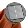 Parasol ogrodowy z LED, terakota, 200x211 cm, aluminium