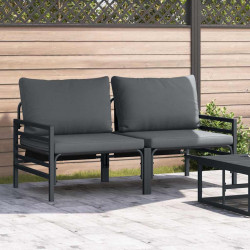 Meble Ogrodowe z poduszką 2 pcs Antracyt 80 x 80 x 71 cm Stal