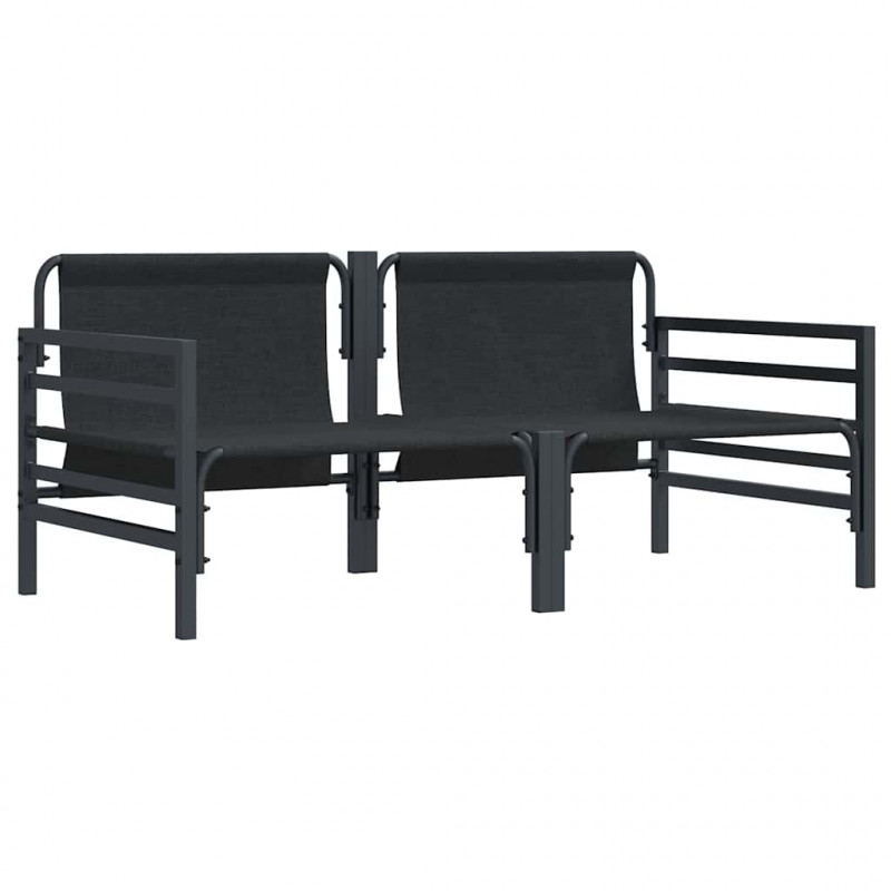 Meble Ogrodowe z poduszką 2 pcs Antracyt 80 x 80 x 71 cm Stal
