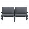 Meble Ogrodowe z poduszką 2 pcs Antracyt 80 x 80 x 71 cm Stal
