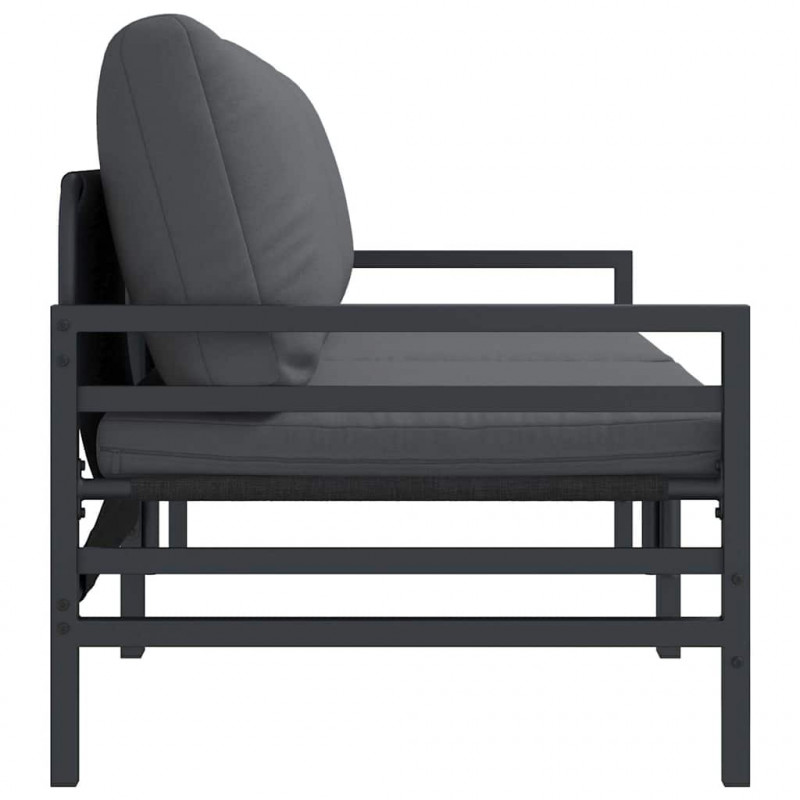 Meble Ogrodowe z poduszką 2 pcs Antracyt 80 x 80 x 71 cm Stal