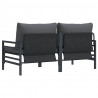 Meble Ogrodowe z poduszką 2 pcs Antracyt 80 x 80 x 71 cm Stal