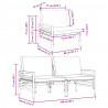 Meble Ogrodowe z poduszką 2 pcs Antracyt 80 x 80 x 71 cm Stal