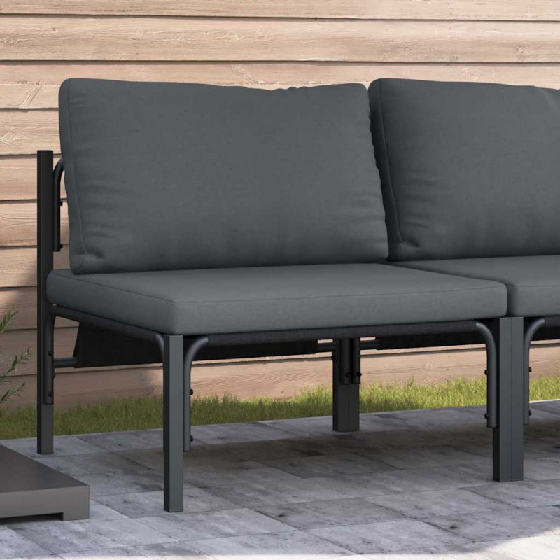 Meble Ogrodowe z poduszką Antracyt 80 x 80 x 71 cm Stal