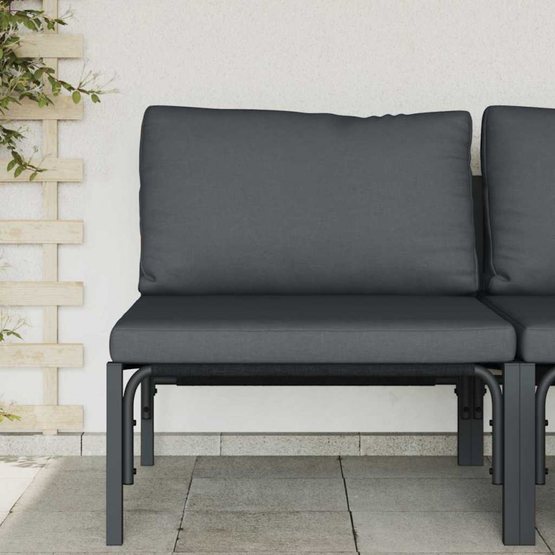 Meble Ogrodowe z poduszką Antracyt 80 x 80 x 71 cm Stal