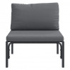Meble Ogrodowe z poduszką Antracyt 80 x 80 x 71 cm Stal