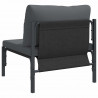 Meble Ogrodowe z poduszką Antracyt 80 x 80 x 71 cm Stal