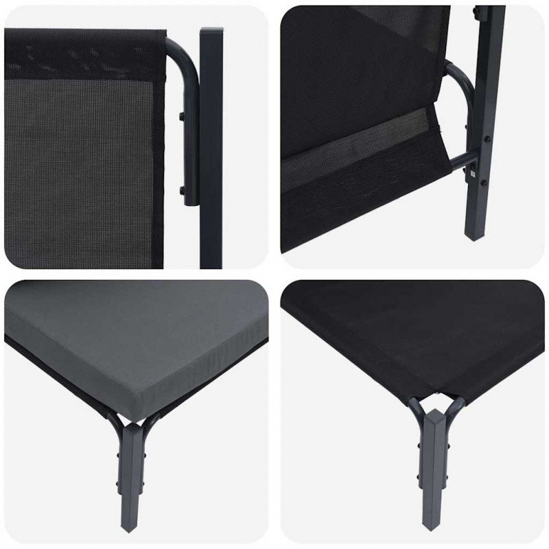 Meble Ogrodowe z poduszką Antracyt 80 x 80 x 71 cm Stal