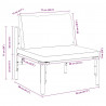 Meble Ogrodowe z poduszką Antracyt 80 x 80 x 71 cm Stal