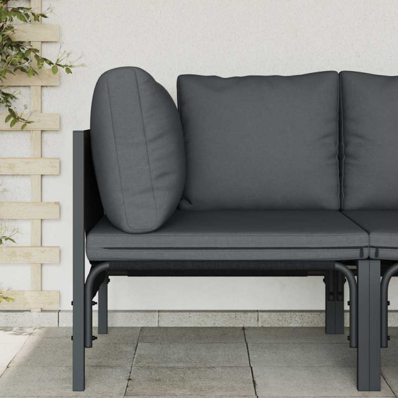 Meble Ogrodowe z poduszką Antracyt 80 x 80 x 71 cm Stal
