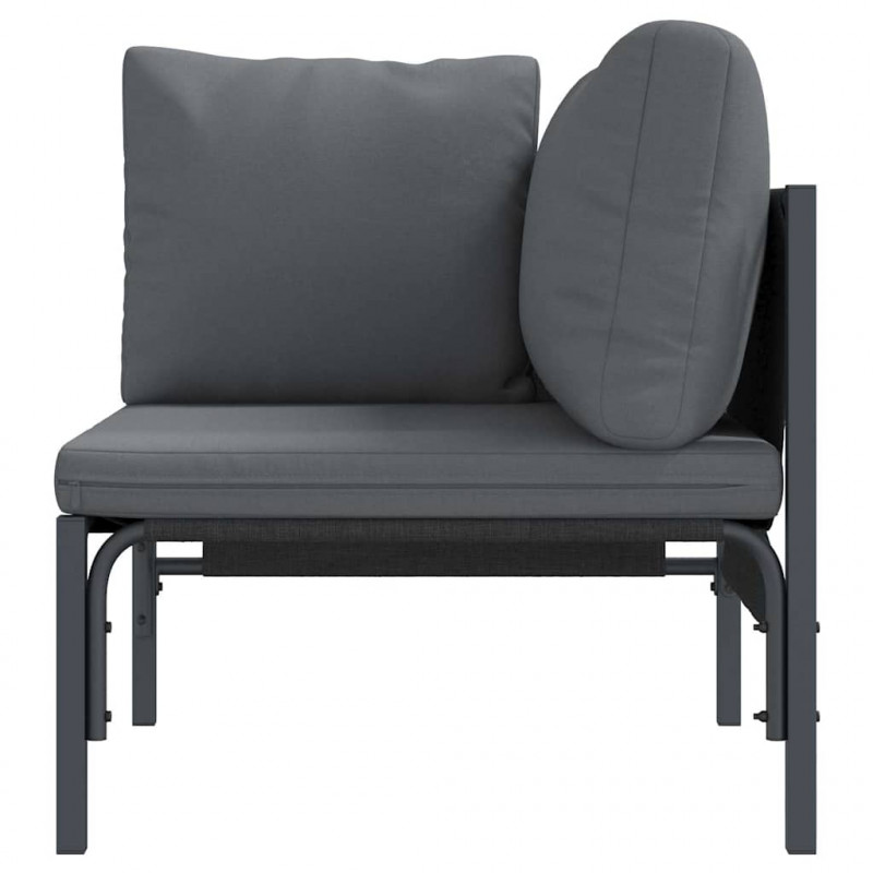 Meble Ogrodowe z poduszką Antracyt 80 x 80 x 71 cm Stal