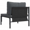 Meble Ogrodowe z poduszką Antracyt 80 x 80 x 71 cm Stal