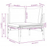 Meble Ogrodowe z poduszką Antracyt 80 x 80 x 71 cm Stal