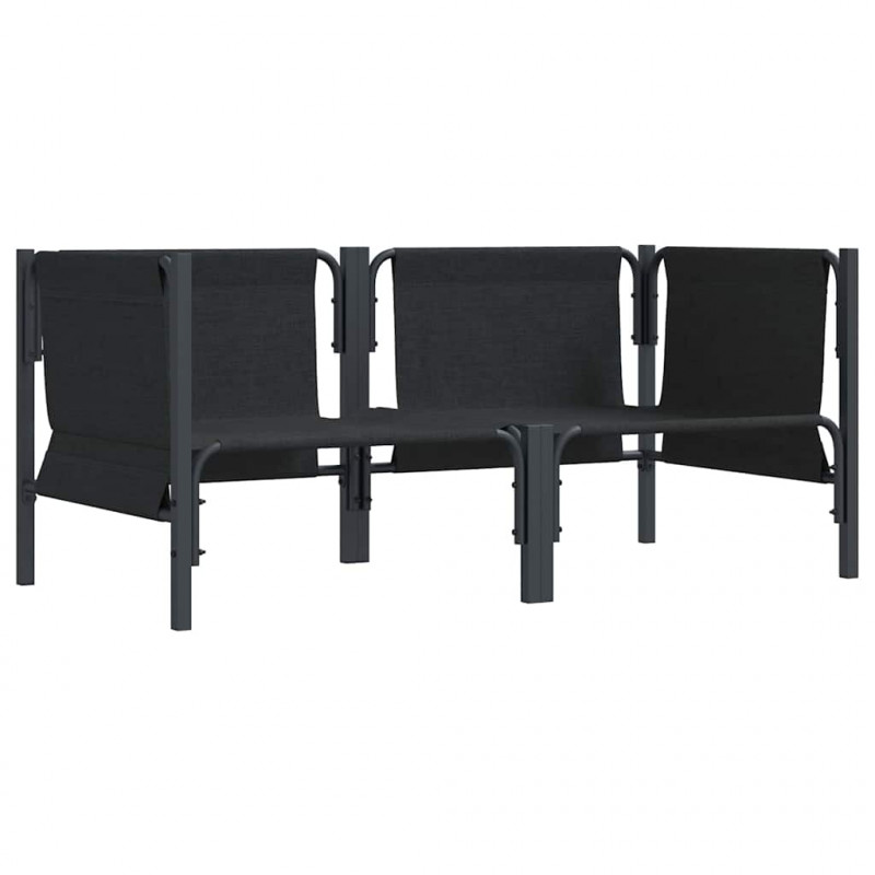 Meble Ogrodowe z poduszką 2 pcs Antracyt 80 x 80 x 71 cm Stal