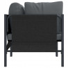 Meble Ogrodowe z poduszką 2 pcs Antracyt 80 x 80 x 71 cm Stal