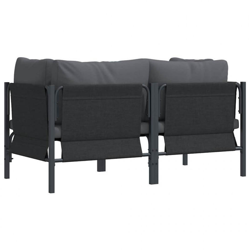 Meble Ogrodowe z poduszką 2 pcs Antracyt 80 x 80 x 71 cm Stal