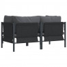 Meble Ogrodowe z poduszką 2 pcs Antracyt 80 x 80 x 71 cm Stal