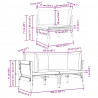 Meble Ogrodowe z poduszką 2 pcs Antracyt 80 x 80 x 71 cm Stal