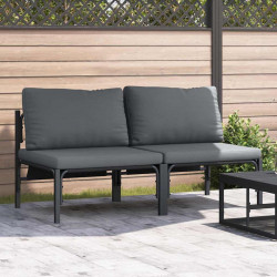 Meble Ogrodowe z poduszką 2 pcs Antracyt 80 x 80 x 71 cm Stal