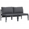 Meble Ogrodowe z poduszką 2 pcs Antracyt 80 x 80 x 71 cm Stal