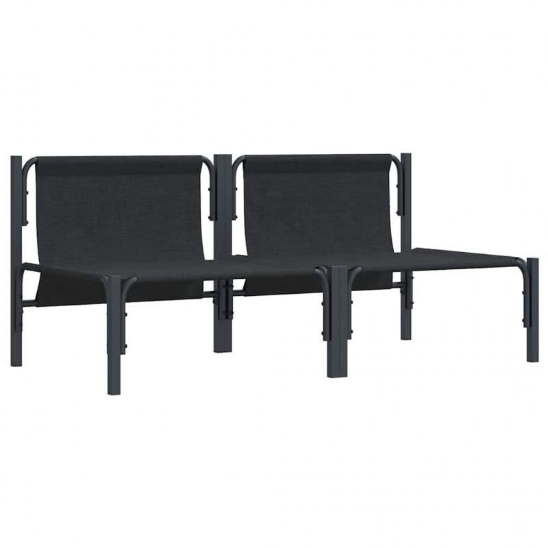 Meble Ogrodowe z poduszką 2 pcs Antracyt 80 x 80 x 71 cm Stal