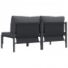 Meble Ogrodowe z poduszką 2 pcs Antracyt 80 x 80 x 71 cm Stal