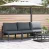Meble Ogrodowe z poduszką 3 pcs Antracyt 80 x 80 x 71 cm Stal