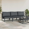 Meble Ogrodowe z poduszką 3 pcs Antracyt 80 x 80 x 71 cm Stal