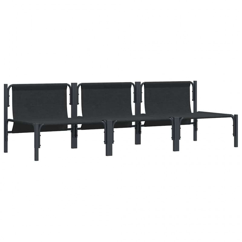 Meble Ogrodowe z poduszką 3 pcs Antracyt 80 x 80 x 71 cm Stal