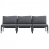 Meble Ogrodowe z poduszką 3 pcs Antracyt 80 x 80 x 71 cm Stal
