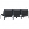 Meble Ogrodowe z poduszką 3 pcs Antracyt 80 x 80 x 71 cm Stal
