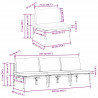 Meble Ogrodowe z poduszką 3 pcs Antracyt 80 x 80 x 71 cm Stal