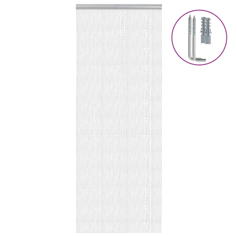 Zasłona łańcuchowa do drzwi, 80x221 cm, aluminium