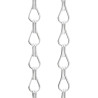 Zasłona łańcuchowa do drzwi, 80x221 cm, aluminium