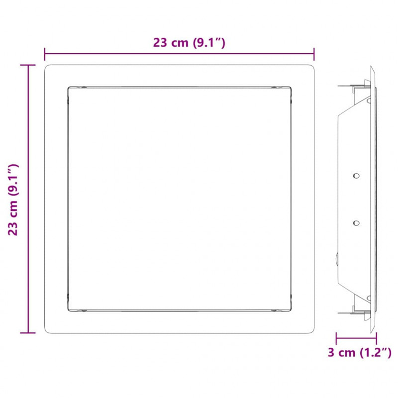 Panel dostępu 2 pcs Biały 63 x 33 x 3 cm Stal
