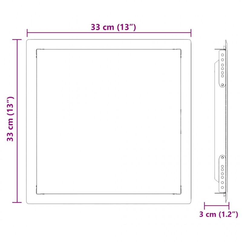 Panel dostępu Biały 63 x 33 x 3 cm Stal