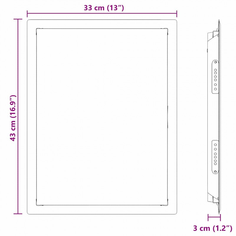 Panel dostępu Biały 63 x 33 x 3 cm Stal
