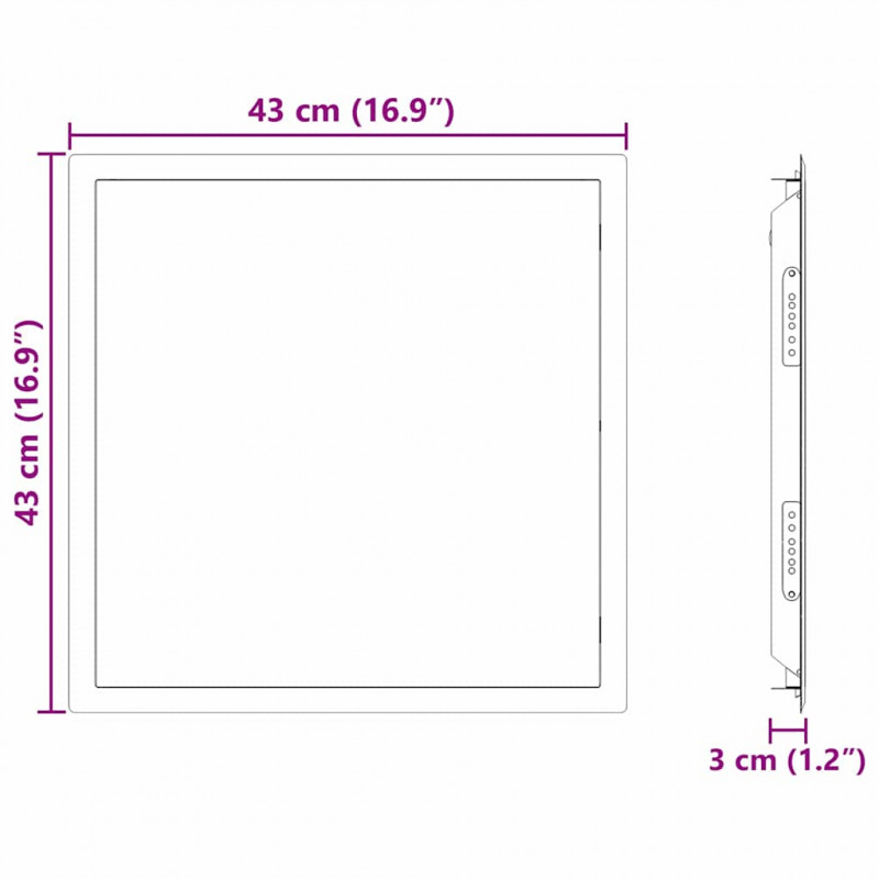Panel dostępu Biały 63 x 33 x 3 cm Stal