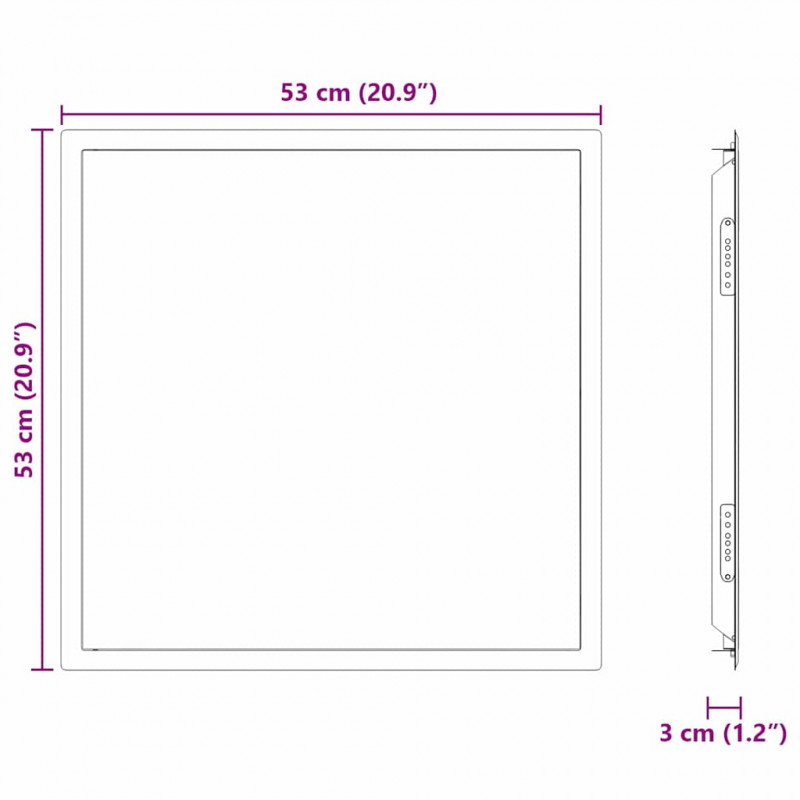 Panel dostępu Biały 63 x 33 x 3 cm Stal