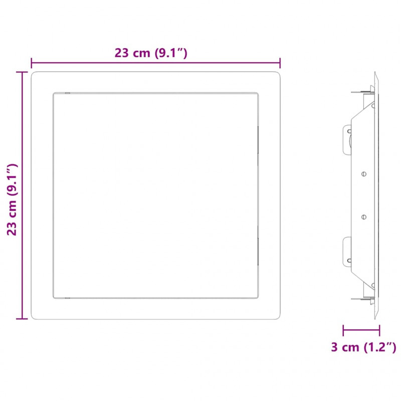 Panel dostępu 2 pcs Biały 23 x 23 x 3 cm Stal