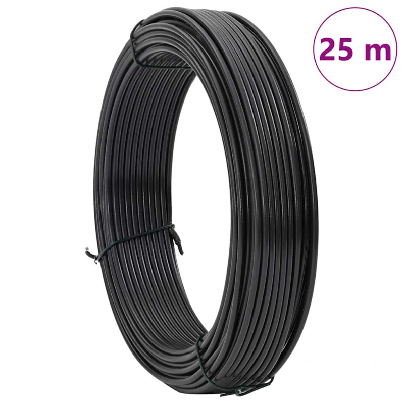 Drut do wiązania ogrodzeń Antracyt 25 m PVC