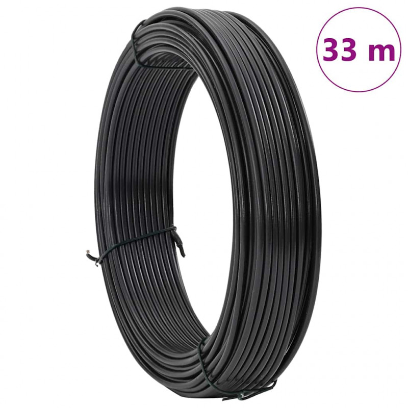 Drut do wiązania ogrodzeń Antracyt 33 m PVC