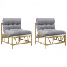 Krzesło Ogrodowe 2 pcs Jasnoszary 75 x 75 x 71 cm Stal