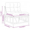 Krzesło Ogrodowe 2 pcs Jasnoszary 75 x 75 x 71 cm Stal
